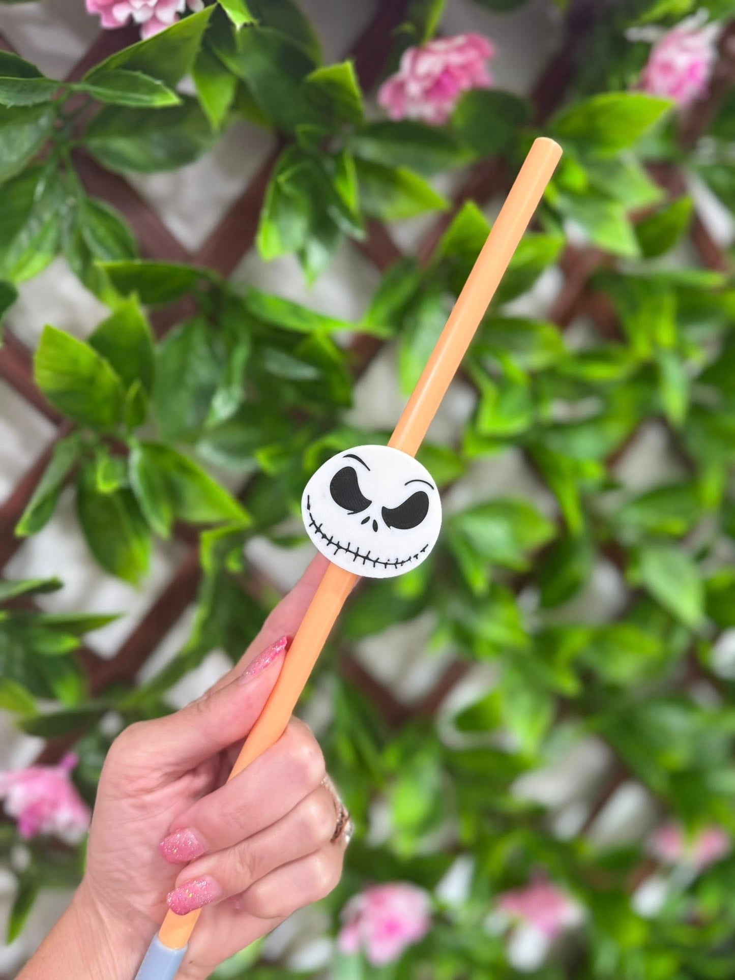JACK SKELETON STRAW TOPPER 8MM (STRAW NOT INCLUDED)