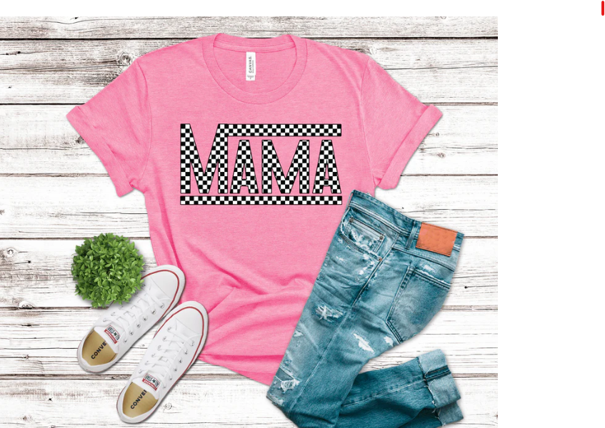 MAMA BLACK CHECKERED