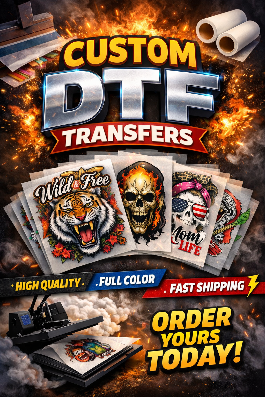 CUSTOM DTF TRANSFERS