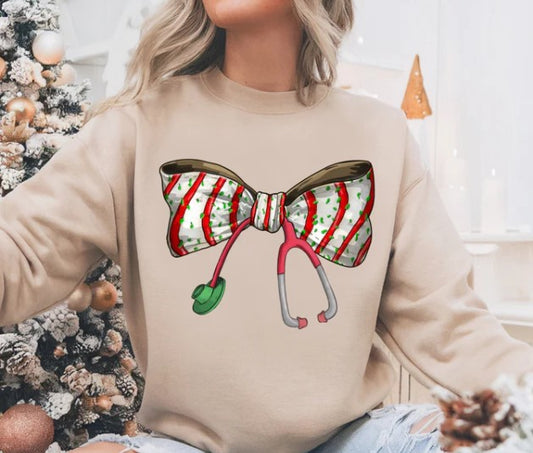 CHRISTMAS NURSE BOW CHRISTMAS CAKE