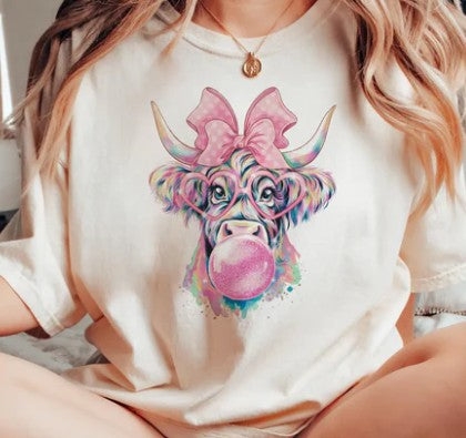 EXPRESSIONS BUBBLEGUM COW REAL GLITTER