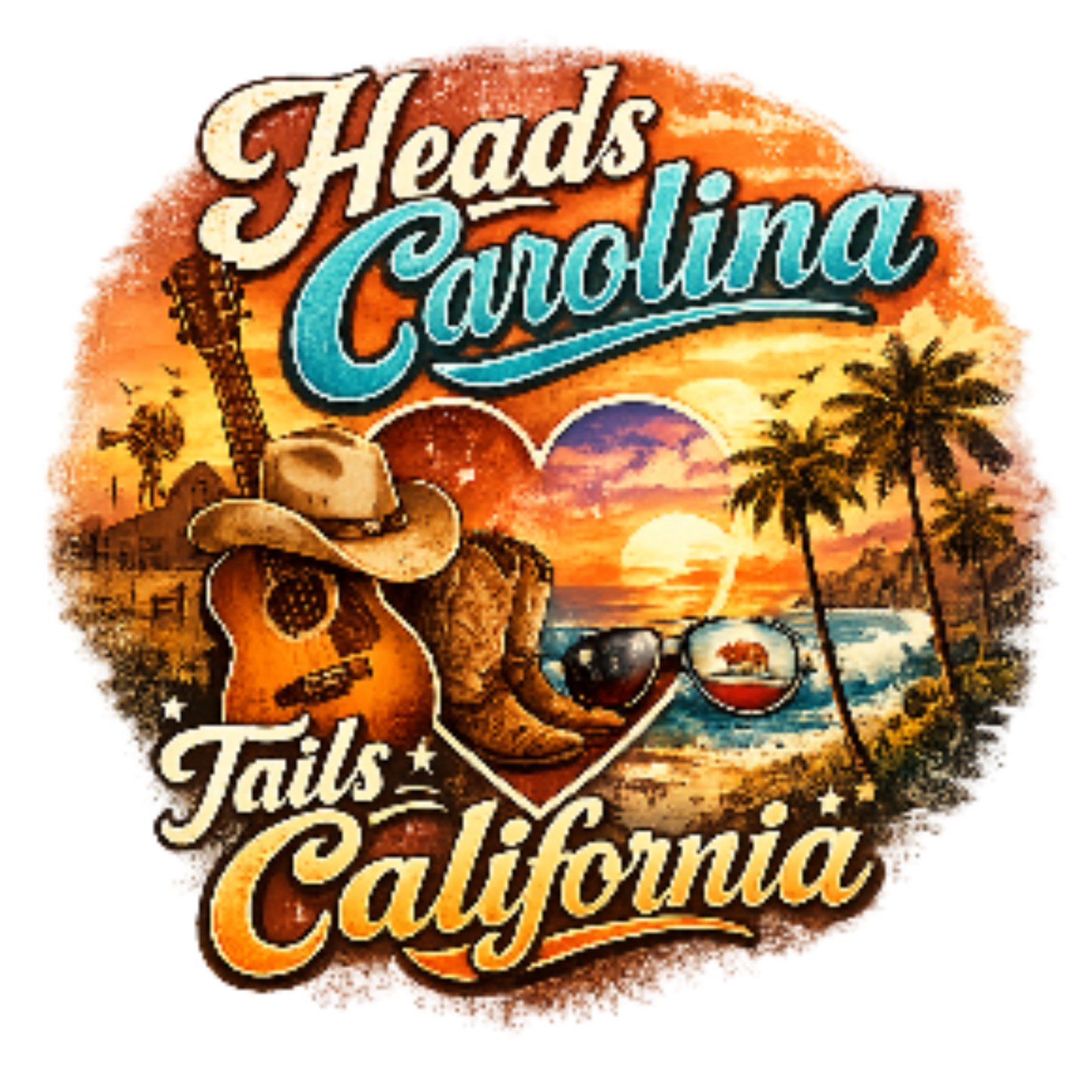 Heads Carolina, Tails California, Western Design