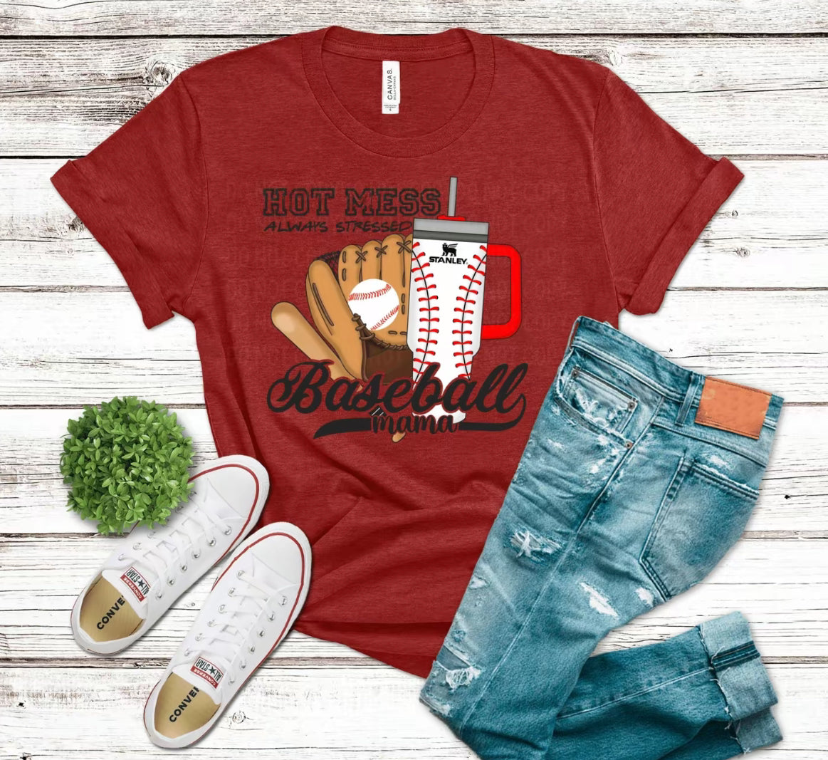 SPORTS HOT MESS BASEBALL MAMA