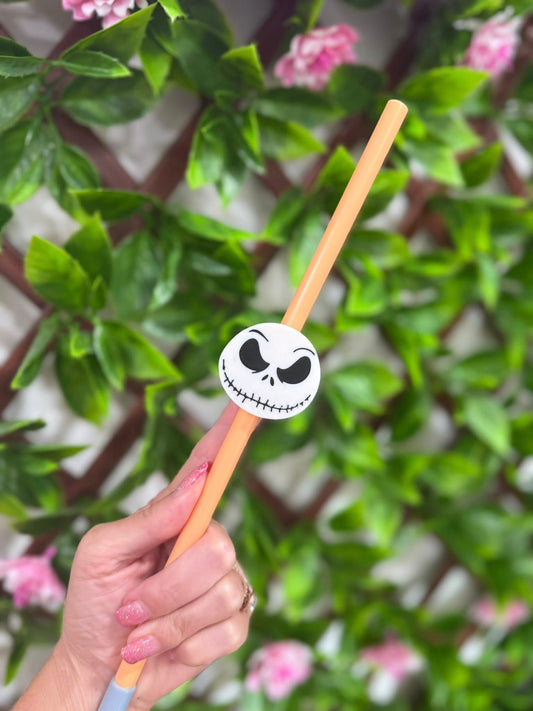 JACK SKELETON STRAW TOPPER 8MM (STRAW NOT INCLUDED)