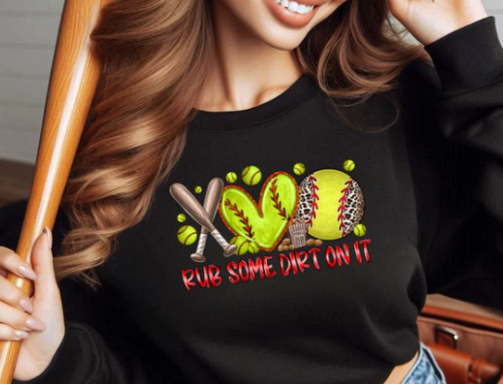 SPORTS SOFTBALL XOXO GLITTER
