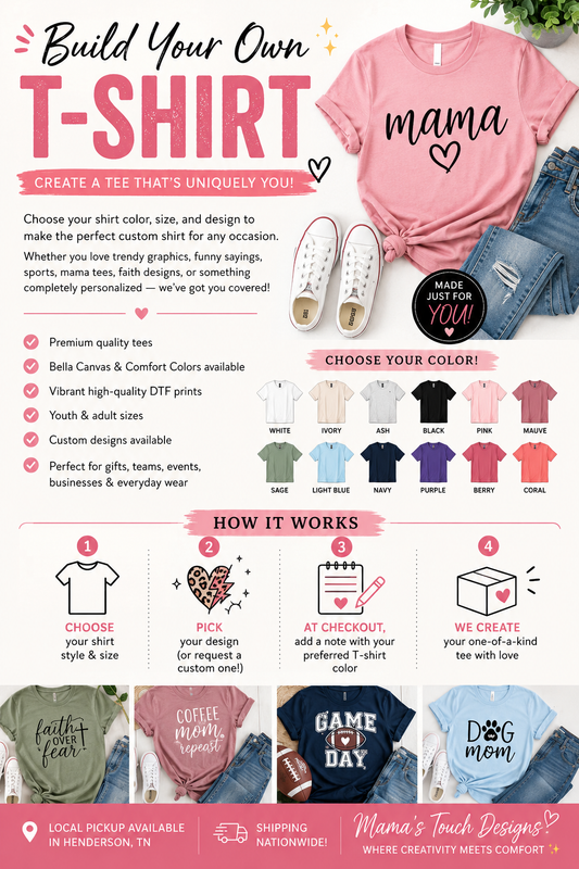 Custom Tshirt Build Your Own