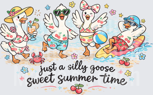 Just A Silly Goose Sweet Summer Time Beach Geese