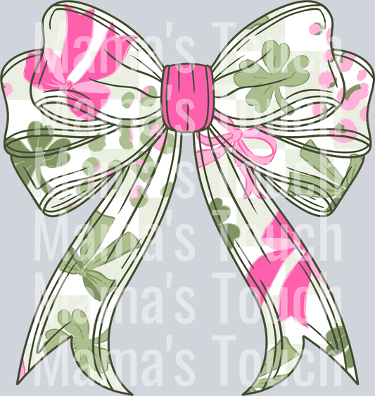 CLOVER BOW PINK CENTER