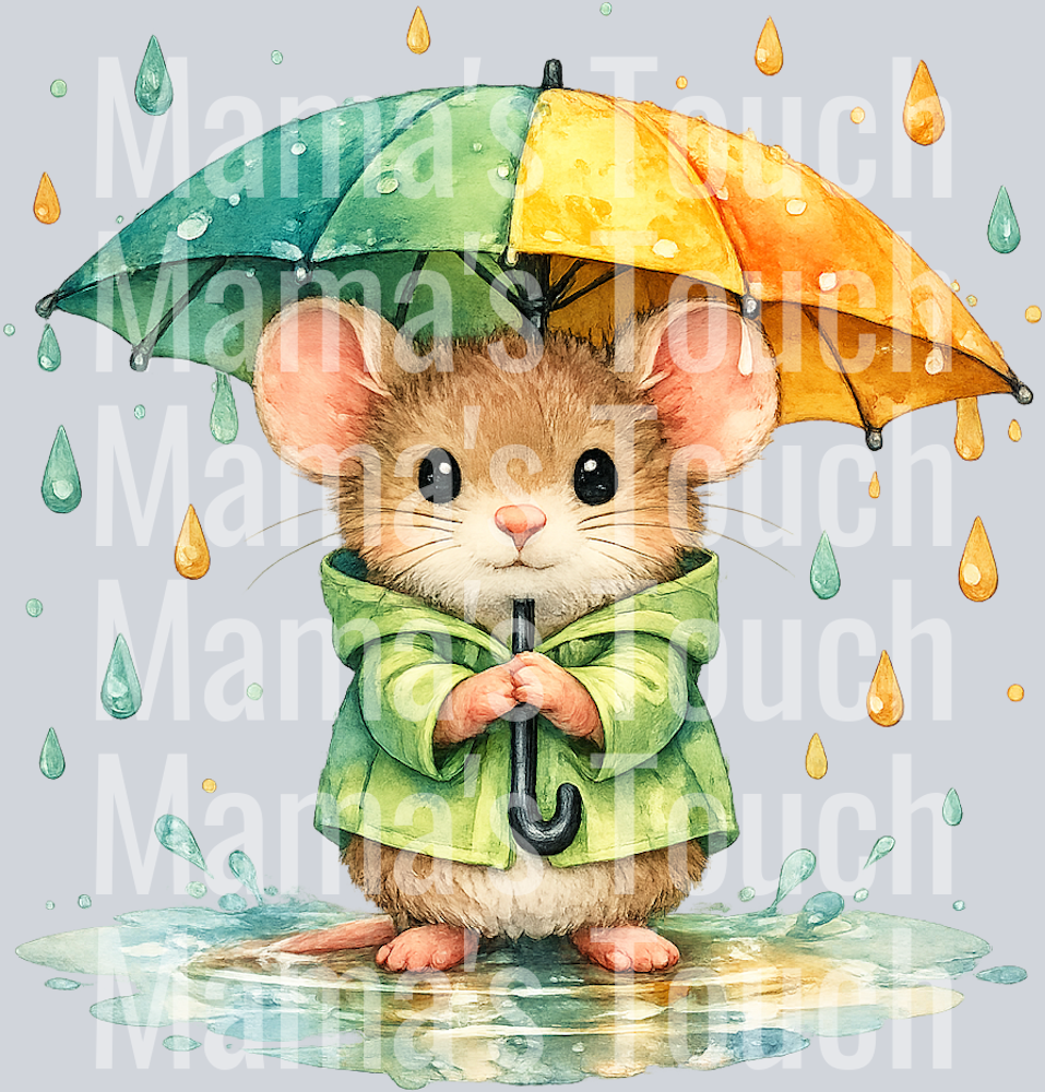 Mouse in rain puddle