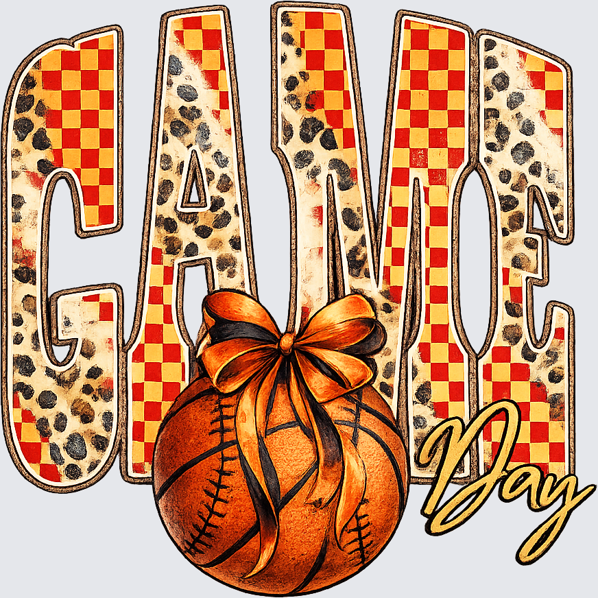 Basketball Game Day DTF Transfer - Direct to Film Transfer - THIS IS NOT A T-Shirt or Digital Product