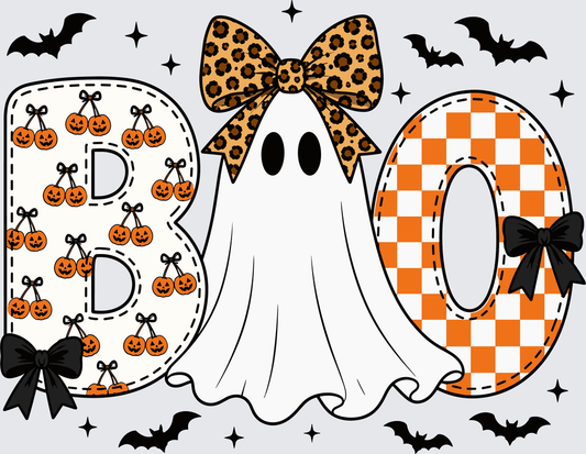 Boo Halloween DTF Transfer - Direct to Film Transfer - THIS IS NOT A T-Shirt or Digital Product
