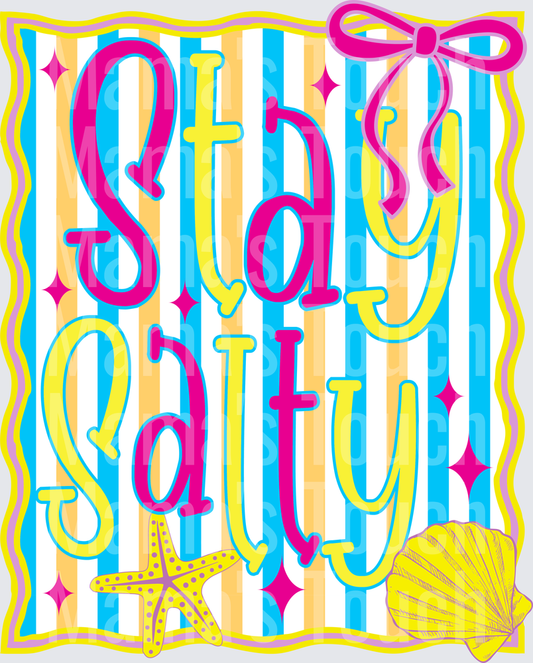 Stay Salty Beach Vibes with Starfish and Seashell