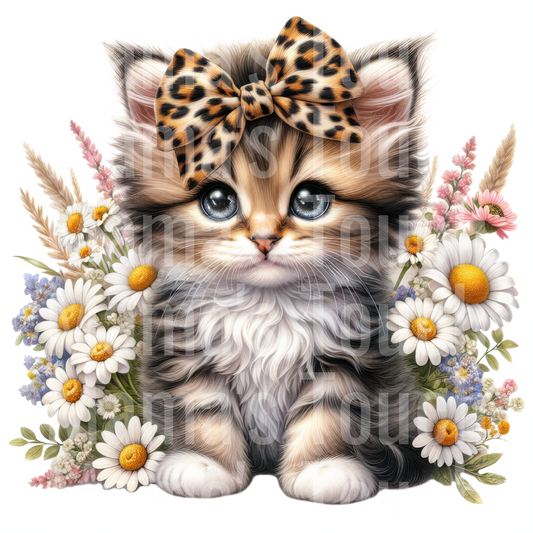 kitten-leopard-bow-daisy-png