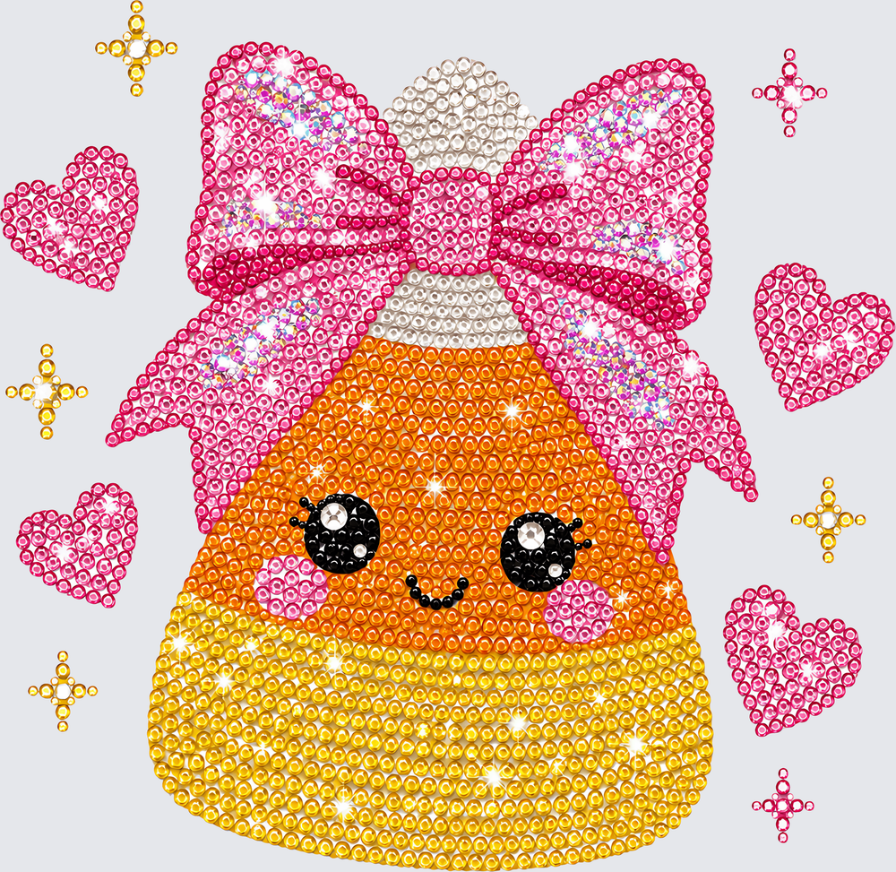 Halloween Girly Candy Corn DTF Transfer - Direct to Film Transfer - THIS IS NOT A T-Shirt or Digital Product