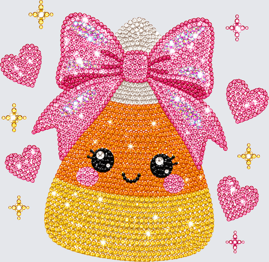 Halloween Girly Candy Corn DTF Transfer - Direct to Film Transfer - THIS IS NOT A T-Shirt or Digital Product