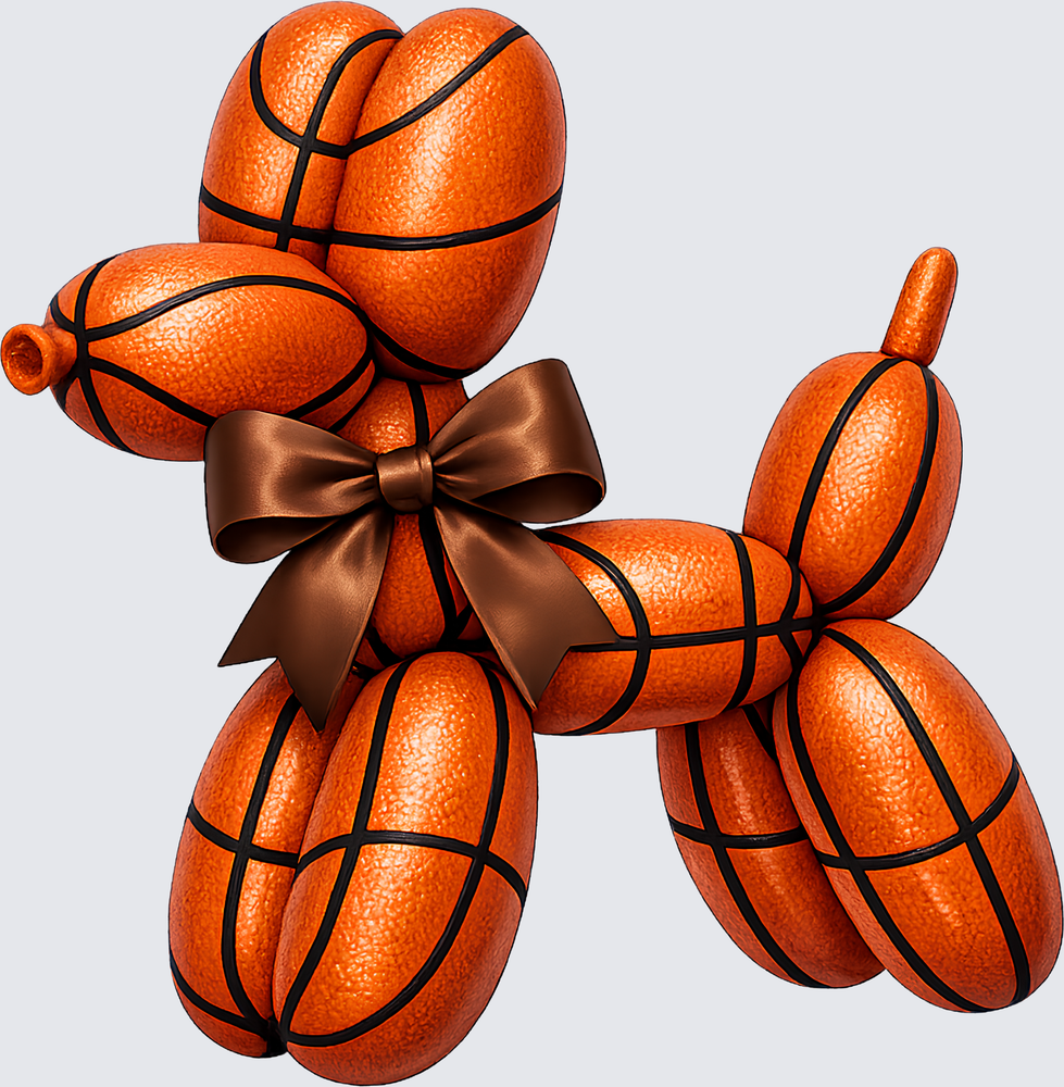 Basketball Balloon Dog DTF Transfer - Direct to Film Transfer - THIS IS NOT A T-Shirt or Digital Product