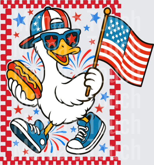 Patriotic Boy Goose