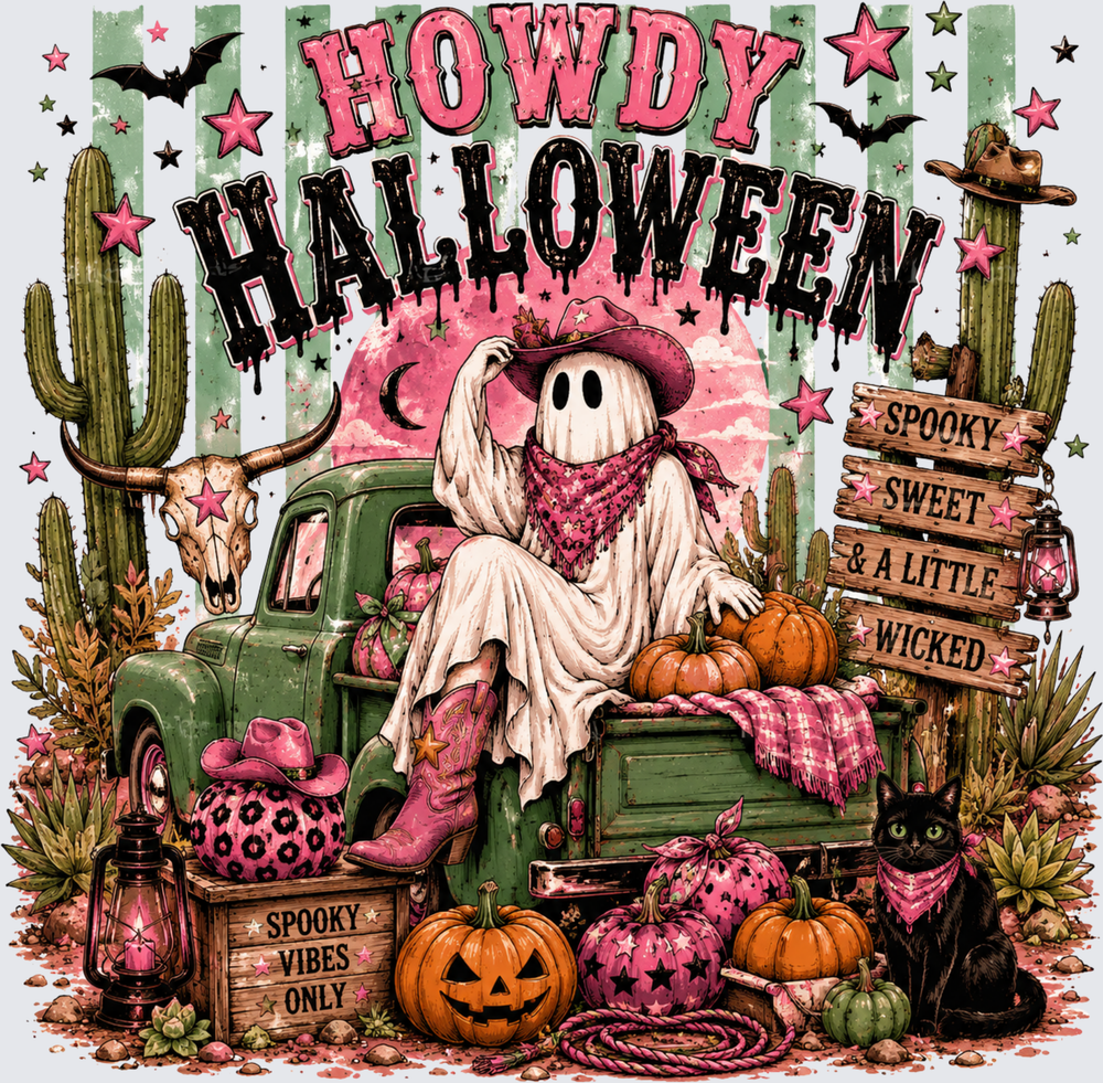 Howdy Halloween DTF Transfer - Direct to Film Transfer - THIS IS NOT A T-Shirt or Digital Product