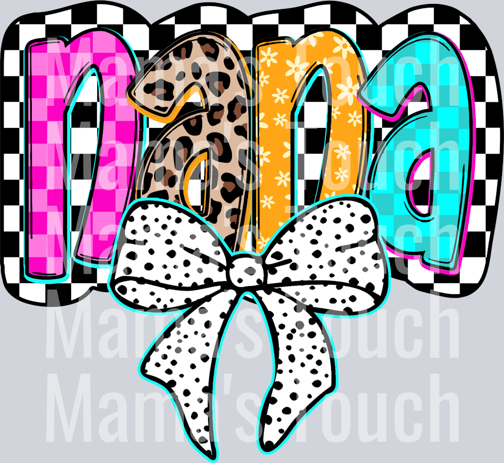 Nana Colorful Checkered Dalmatian Dots